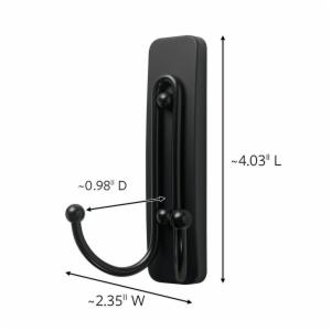 Command Matte Black Hooks Combo Pack 17036MB-VPES, 3 hooks, 3 strips image Command Matte Black Hooks Combo Pack 17036MB-VPES, 3 hooks, 3 stripsimage