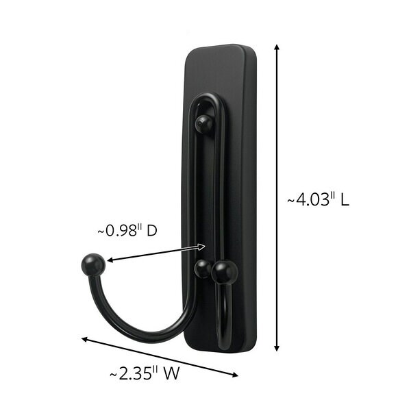 Command Matte Black Hooks Combo Pack 17036MB-VPES