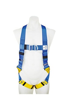 3M™ PROTECTA® FIRST Industrial Harness 1390061A, Blue and Yellow, Front view