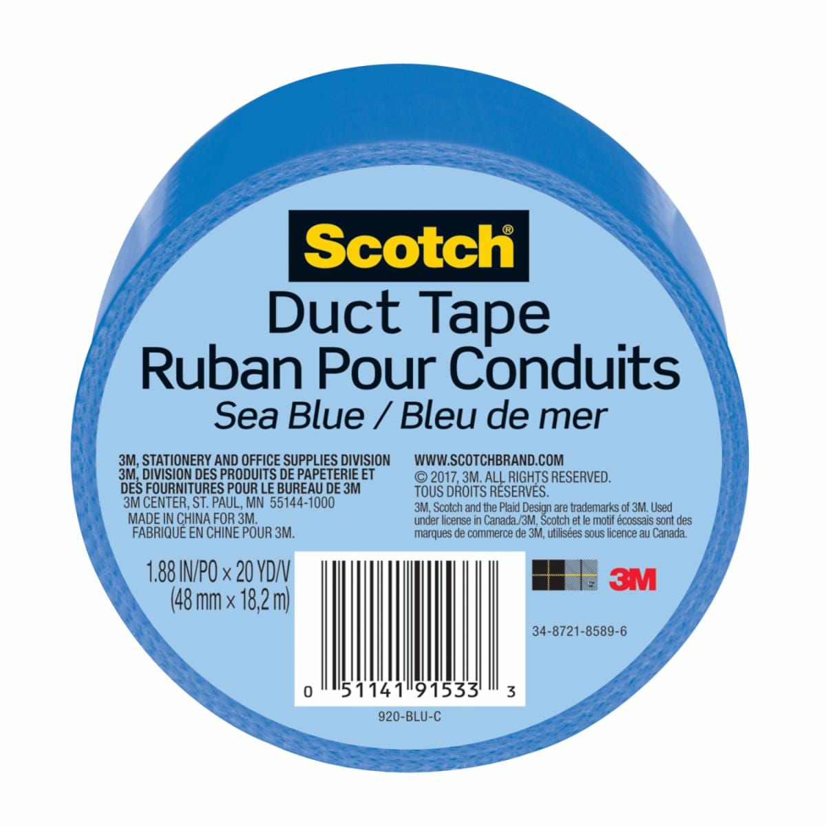 Scotch Duct Tape 920-BLU-C