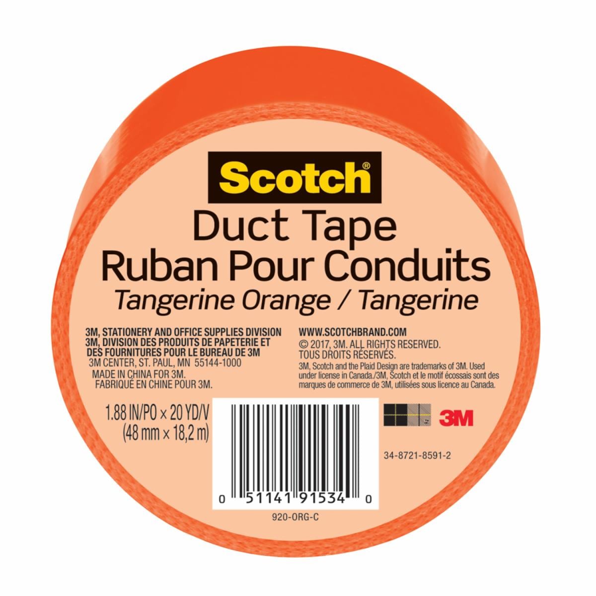 Scotch Duct Tape 920-ORG-C