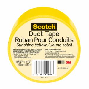 Scotch Duct Tape 920-YLW-C, 1.88 in x 20 yd (48 mm x 18,2 m), Yellow image Scotch Duct Tape 920-YLW-C, 1.88 in x 20 yd (48 mm x 18,2 m), Yellowimage