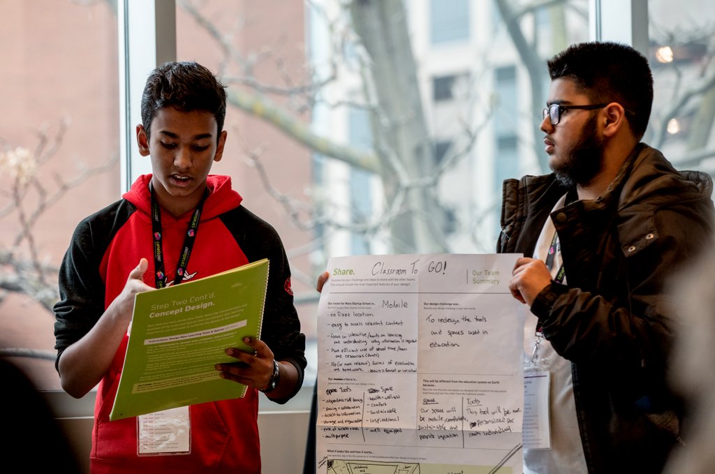 students presenting 