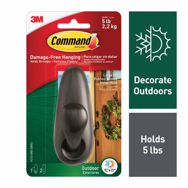 Command Outdoor Large Metal Hook