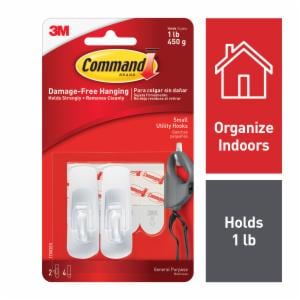 Command General Purpose Utility Small Hook 17002ES, 6 Pack/Bag, 6 Bag/Case image Command General Purpose Utility Small Hook 17002ES, 6 Pack/Bag, 6 Bag/Caseimage