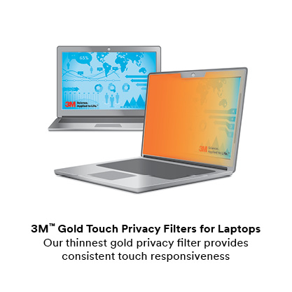 3M™ Gold Touch Privacy Filter for 15.6 in Full Screen Laptop, GF156W9E | 3M - United States