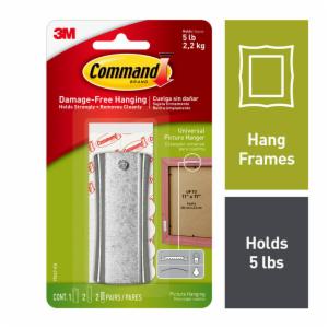 Command Universal Picture Hanger w/ Stabilizer Strips 17047-ES image Command Universal Picture Hanger w/ Stabilizer Strips 17047-ESimage