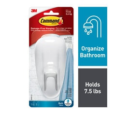 Command™ Bath Small Satin Nickel Hook