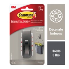Command Large Modern Reflections Metal Hook, Holds Up