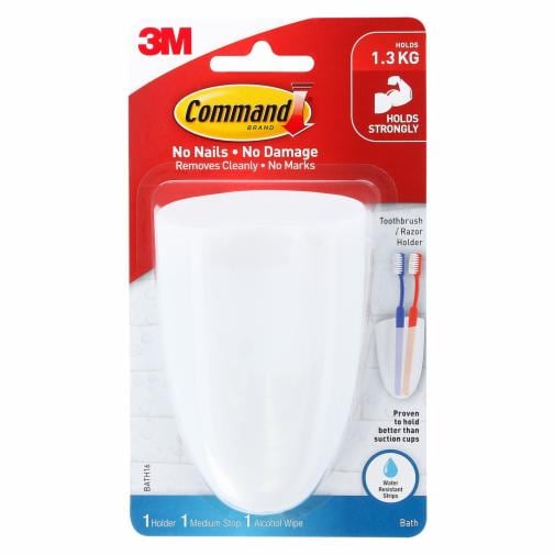 Command™ Bath Toothbrush Holder (1HD&1ST)