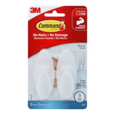 Command™ Medium Bath Hook (2HK&2ST)