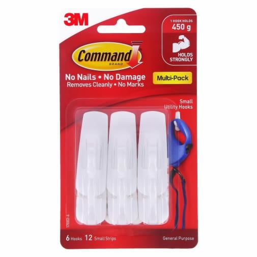 Command™ Small Utility Hooks (Value Pack) (6HK&12ST)