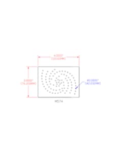 4 in x 3 in Swirl Vacuum Hole for Sheets