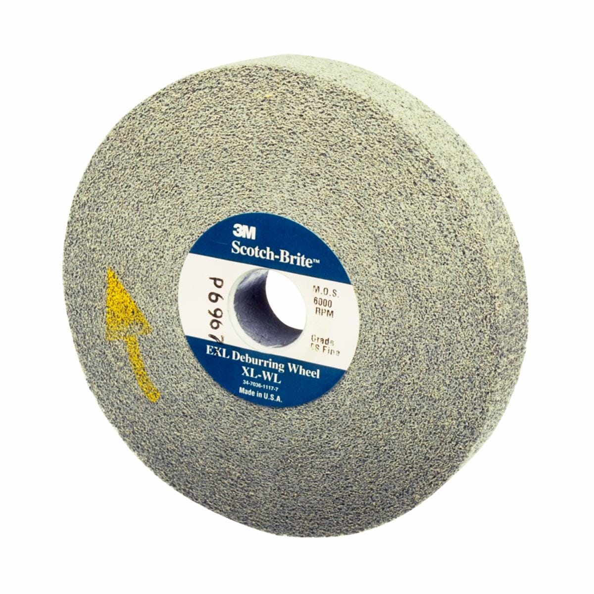 Scotch-Brite™ SST Deburring Wheel, ST-WL, FIN, 6 in x 1 in x 1 in (15. ...