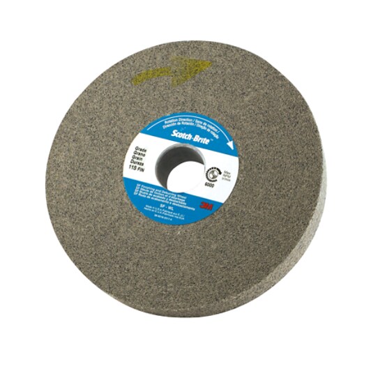 3M Scotch Brite Deburr wheel 6S FIN 6 in x 1 in x 1 Gray