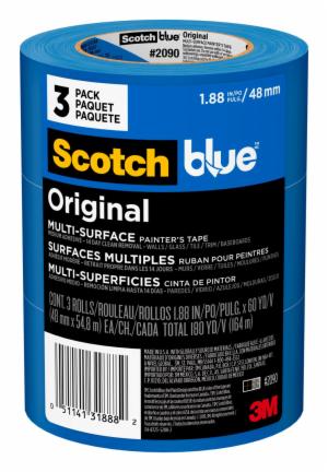 ScotchBlue Original Painter’s Tape 2090-48EP3, 1.88 in x 60 yd (48mm x 54,8m), 3 rolls/pack image ScotchBlue Original Painter’s Tape 2090-48EP3, 1.88 in x 60 yd (48mm x 54,8m), 3 rolls/packimage