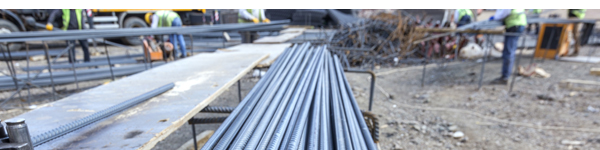 Metal rods at construction site