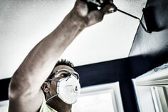 8577 Paint Odor Application Image, Respirator Application Photography