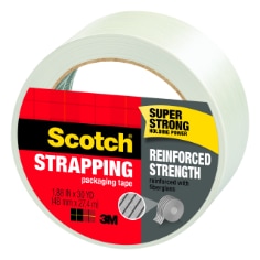 Scotch Premium-Grade Filament Tape - 60 yd Length x 1 Width - 6.6 mil  Thickness - 3 Core - Synthetic Rubber - Glass Yarn Backing - Curl  Resistant