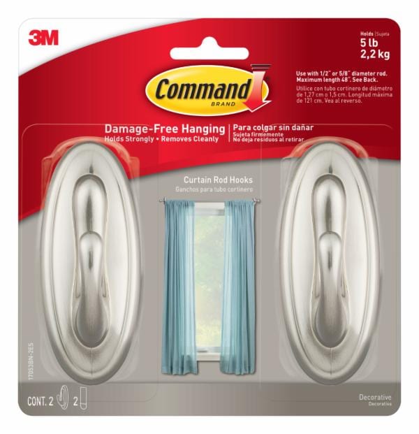 Command Curtain Rod Hooks