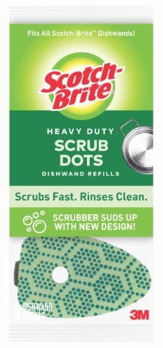 Scrub Dots Heavy Duty Dishwand Refills 3pk