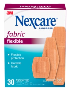 Fabric Flexible Bandages, 30 ct, 3 Sizes