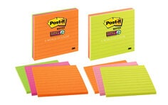 Post-it® Super Sticky Notes 4445-3SSMXSR, 4 in x 4 in (101 mm x 101 mm)