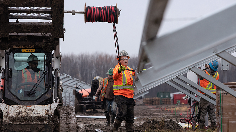 solar farm construction