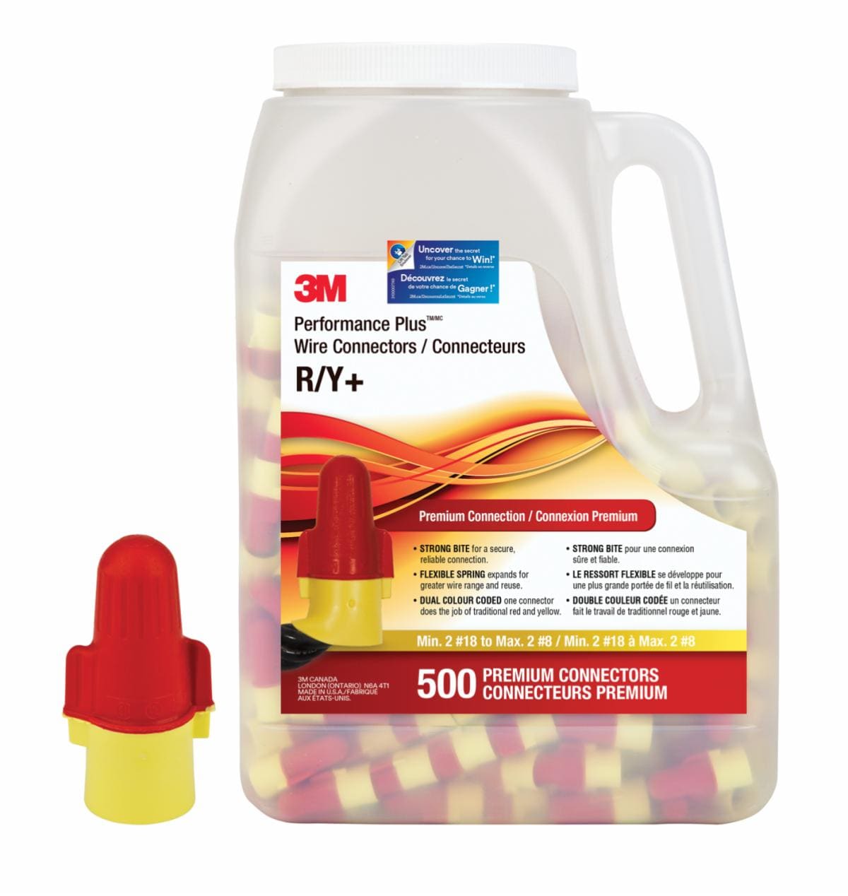 3M™ Performance Plus Wire Connector อุปกรณ์ต่อสายไฟภายในอาคาร R/Y+ 600V