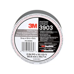 3M™ Vinyl Duct Tape, 3903, grey, 2 in x 50 yd (50.8 mm x 45.7 m), 24 per case