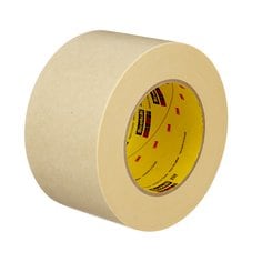 Scotch® High Performance Masking Tape, 232, tan, 2.8 in x 60 yd (72 mm x 55 m), bulk