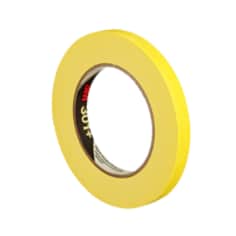 3M™ Performance Masking Tape, 301+, yellow, 6.3 mil, 1/2 in x 60 yd (12 mm x 55 m)