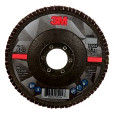 3M Flap Disc, 769F, T27, 60+, 4 1/2 in x 7/8 in (114.3 mm x 22.2 mm)