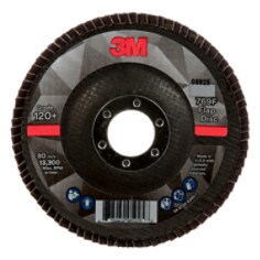 3M Flap Disc, 769F, T29, 120+, 4 1/2 in x 7/8 in (114.3 mm x 22.2 mm)