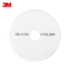 3M White Super Polish Pad 4100 12in 5/cs