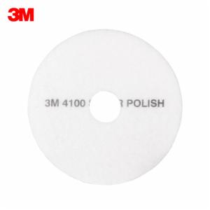 3M™ White Super Polish Pad 4100, White, 355 mm x 82 mm, 14 in, 5 ea/Caseimage