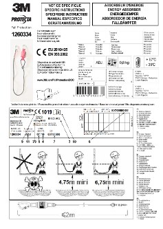 3M™️‎ PROTECTA® Shock Absorbing Lanyard 1260334 IFU Datasheet