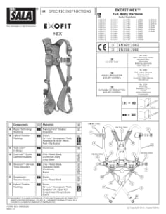 3M™ DBI-SALA® ExoFit NEX Full Body Harness 5903028 Icelandic IFU
