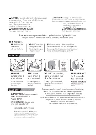 3M Command Instructions 17831CLR-10ES_34872395099