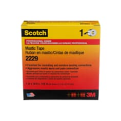 3M Scotch-Seal Mastic Tape, 2229, black, 125 mil (3.18 mm), 1 in x 10 ft (25 mm x 3 m)
