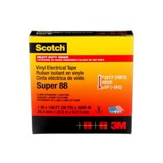 Scotch Professional Grade Heavy Duty Vinyl Electrical Tape Super 88, black, 8.5 mil (0.22)