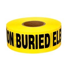 Scotch Buried Barricade Tape, 364, yellow, "Caution Bured Electric Line Below", 4 mil (0.1 mm)