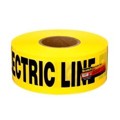 Scotch Buried Barricade Tape, 364, yellow, "Caution Bured Electric Line Below", 4 mil (0.1 mm)