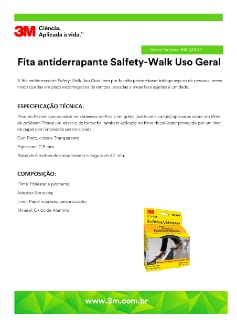 Boletim técnico Fita antiderrapante Salfety-Walk Uso Geral