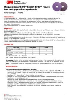 Fiche technique Disque diamant Scotch-Brite mauve