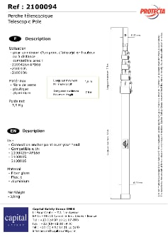 3M™ PROTECTA® First Man Up Remote Anchoring Pole 2100094 Datasheet EN