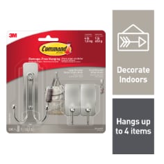 Command™ Double Hooks 17036BN-VPES, Brushed Nickel