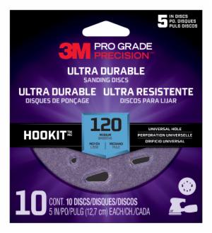 3M™ Pro Grade Precision Ultra Durable Universal Hole Sanding Disc DUH5120TRI-10I, 5 inch UH, 120, 10/packDiscimage