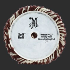 Meguiar's® Soft Buff™ Rotary Wool Heavy Cutting Pad, 7 in.