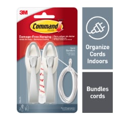 Command™ Cord Bundlers, 17304-ES, 2 bundlers, 3 strips